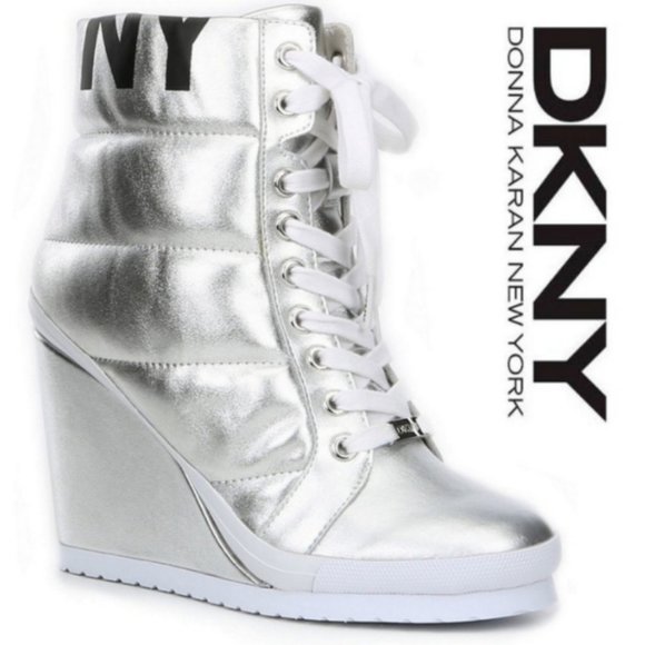 dkny women's noho wedge sneakers